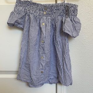 twine & string off the shoulder shirt